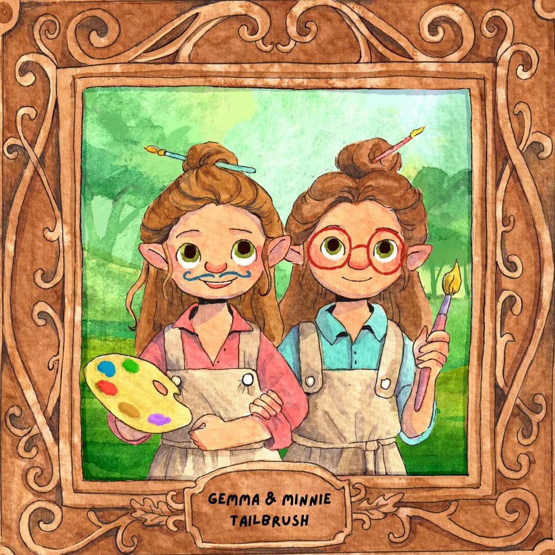 Portrait of Gemma & Minnie Tailbrush