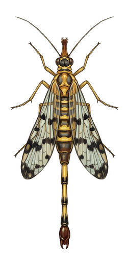 An illustration of a Common Scorpionfly, Panorpa communis